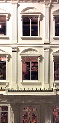 A superb Fortnum and Mason type shop front by Emma Waddell uses Pilasters PR2 and 4 and the window decoration P6 and P7 were commissioned for this peice